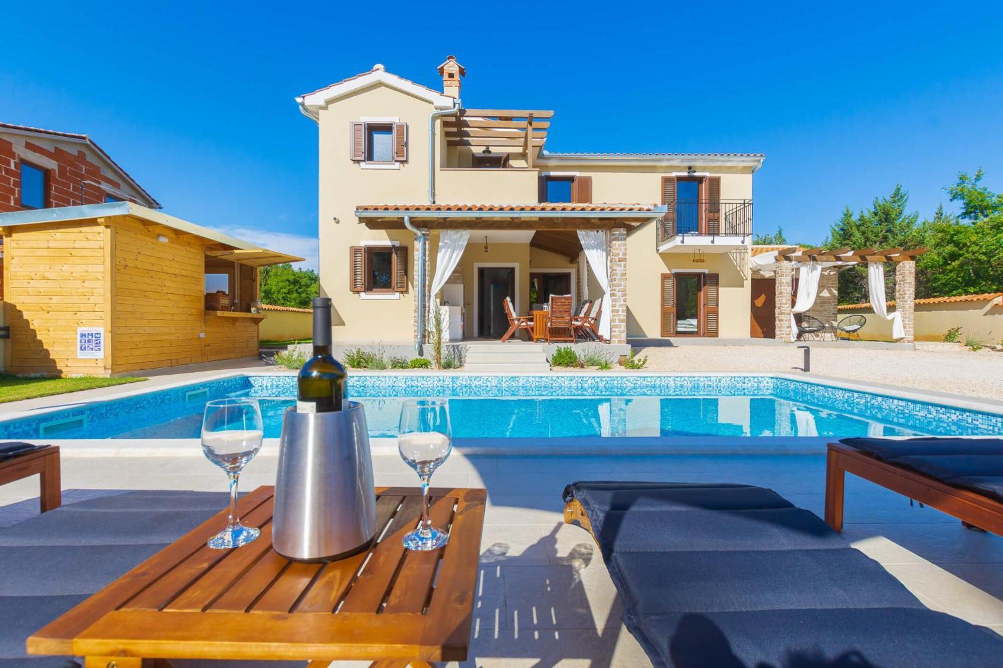 Villa David - Luxurious Secluded Villa With A Heated Pool Butkovići Eksteriør bilde